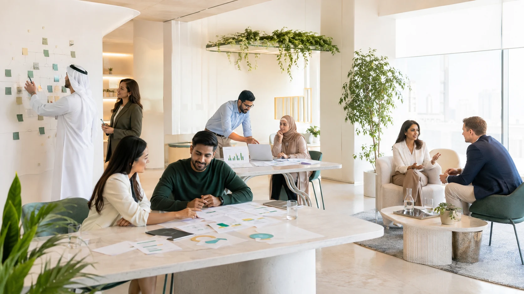 Arboura teams collaborating across digital transformation, data, technology and consulting